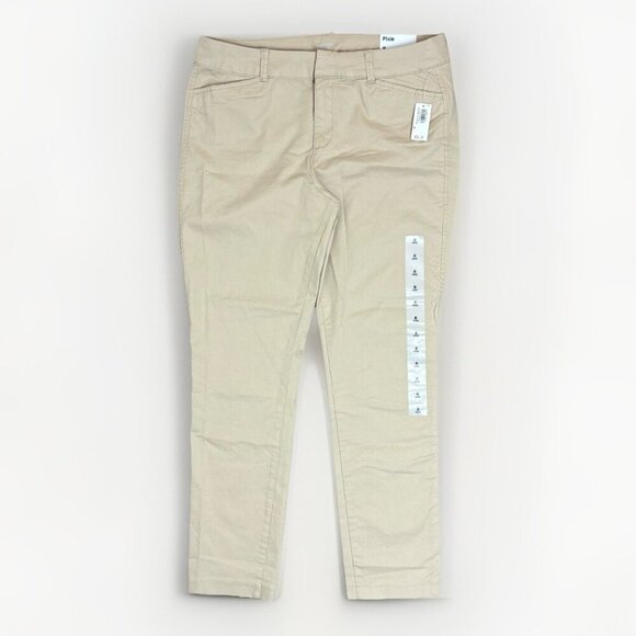 Old Navy Women's Pixie Chino Ankle Pants Size 8 Beige Upper Crust Stretch NWT - Picture 1 of 16